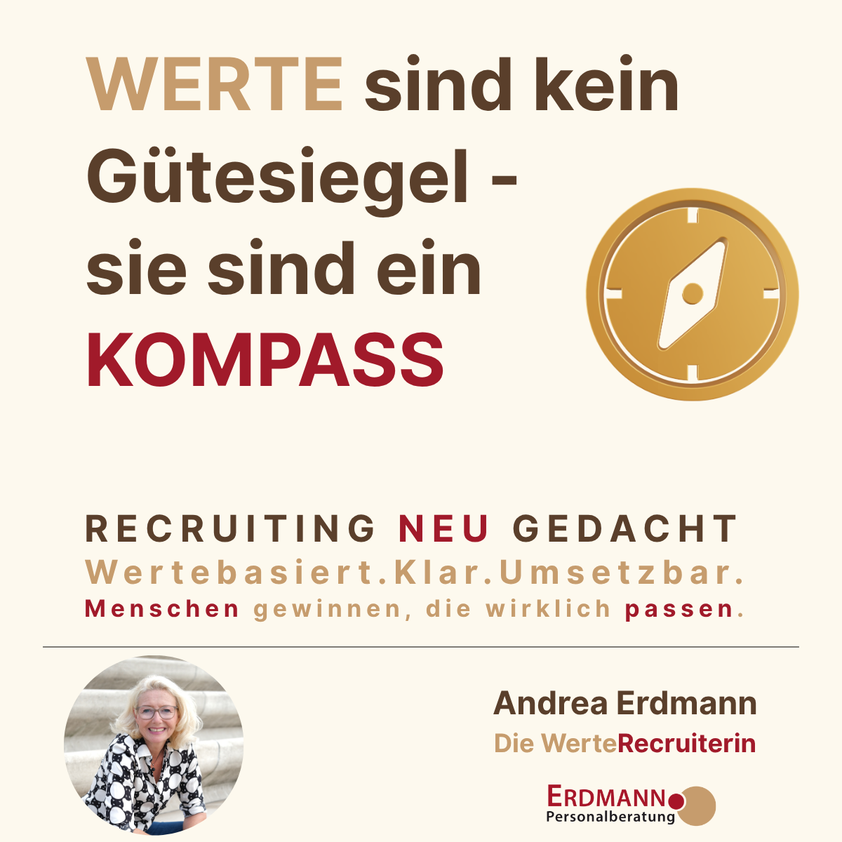 grafik mit message werte sind ein kompass